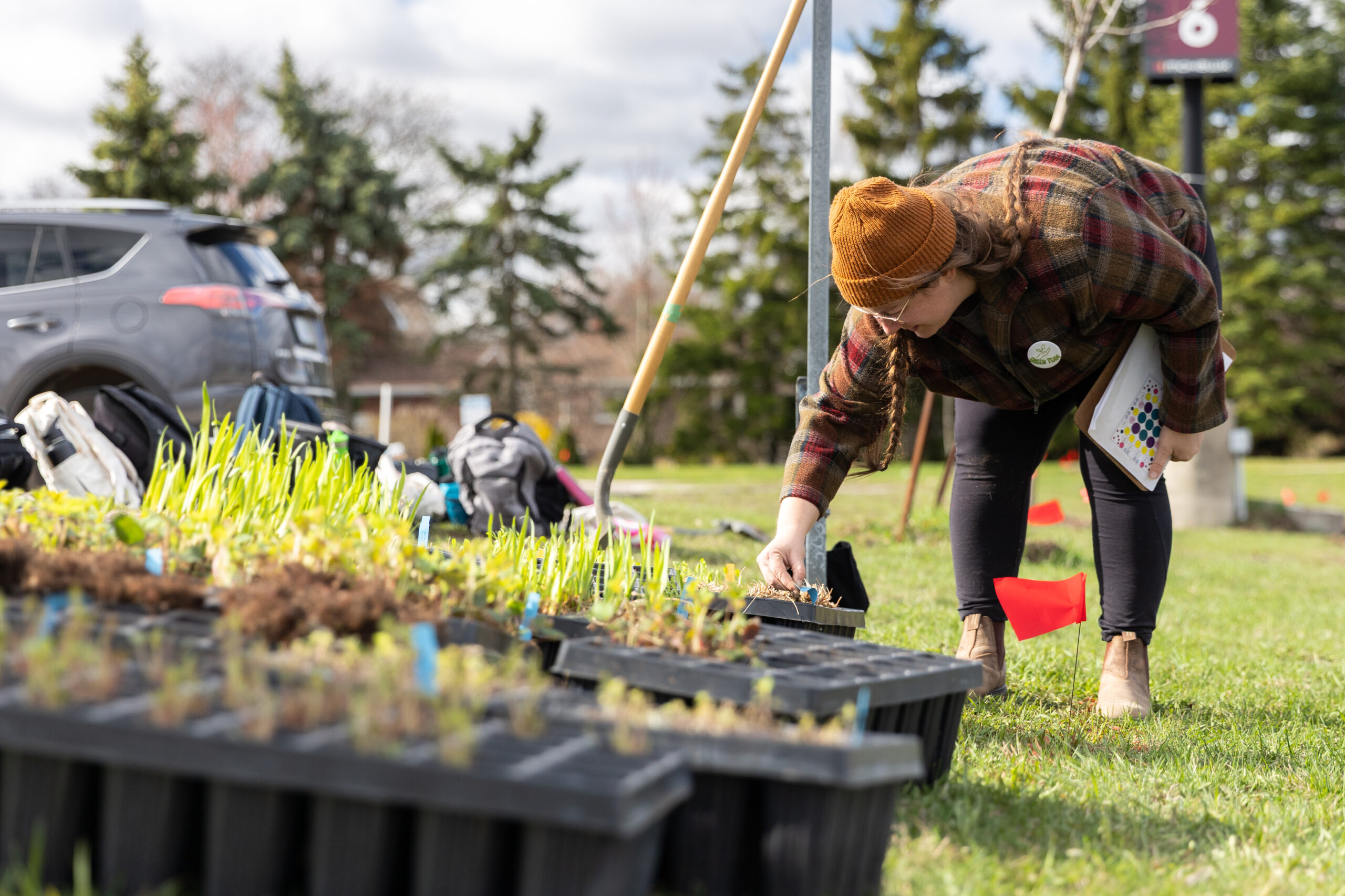 West Fennell Bioswale - Ashley Packer - Earth Day 2025 planting